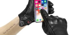 Touchscreen motorcycle gloves